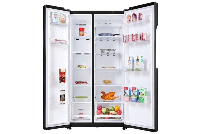 Tủ lạnh LG Inverter 613 lít Side By Side GR-B247WB Màu Đen