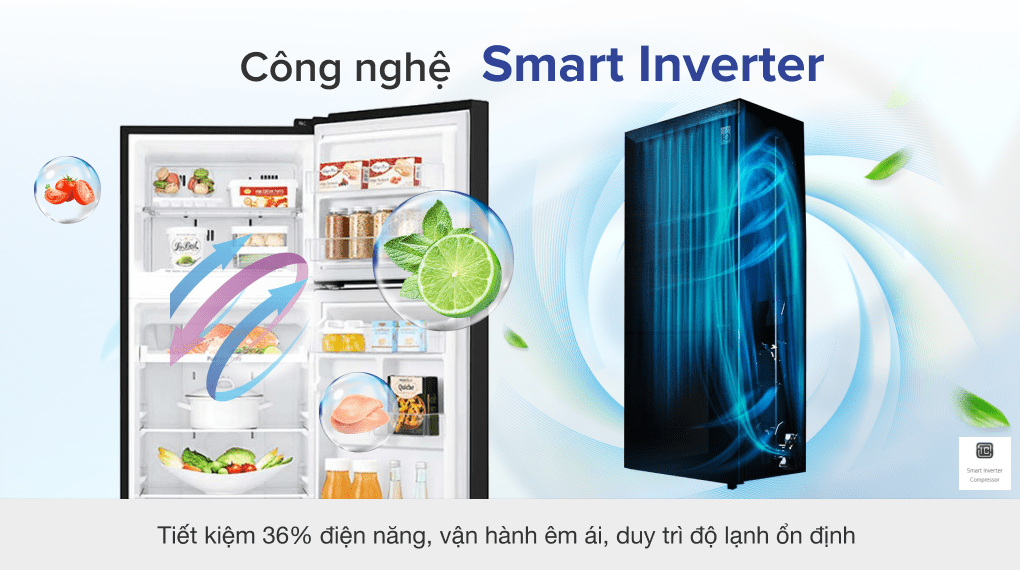 Tủ lạnh LG Inverter 187 lít GN-L205WB