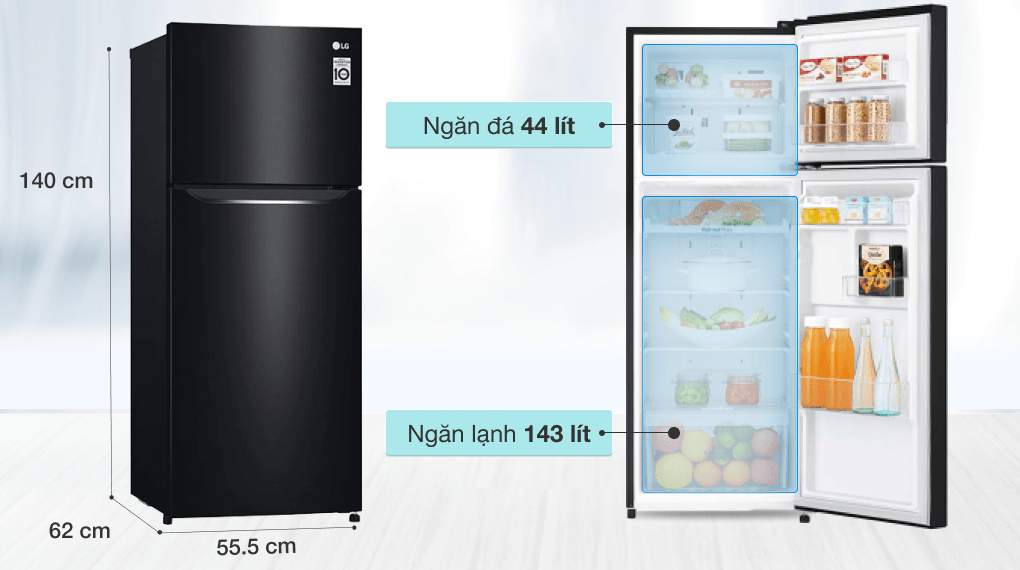 Tủ lạnh LG Inverter 187 lít GN-L205WB