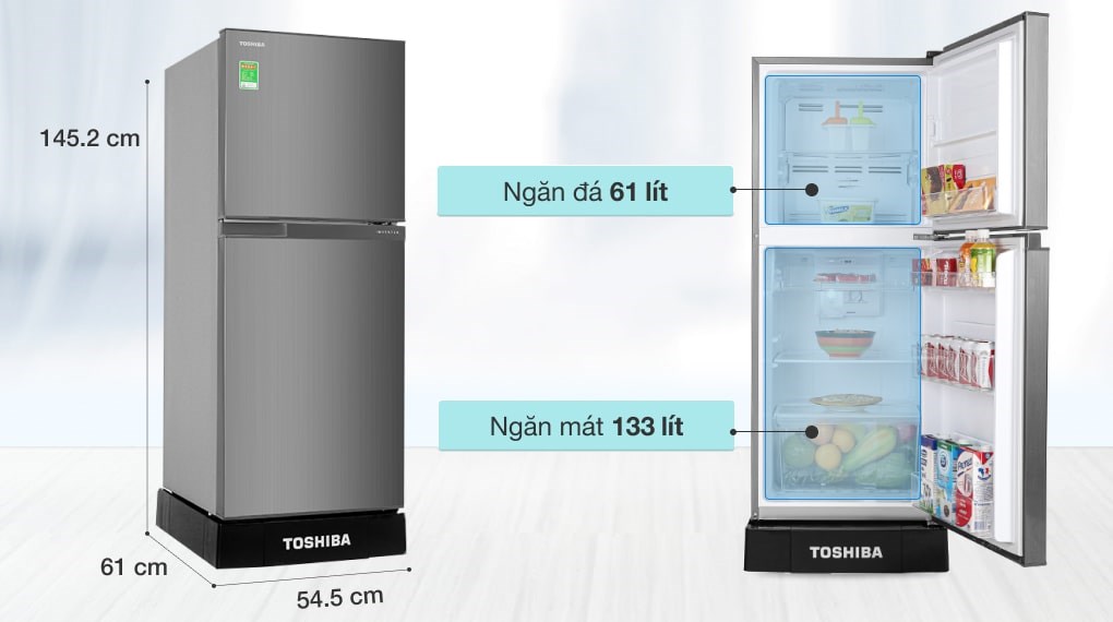 Tủ lạnh Toshiba Inverter 194 lít GR-A25VS(DS1)