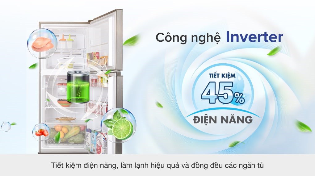 Tủ lạnh Toshiba Inverter 194 lít GR-A25VS(DS1)