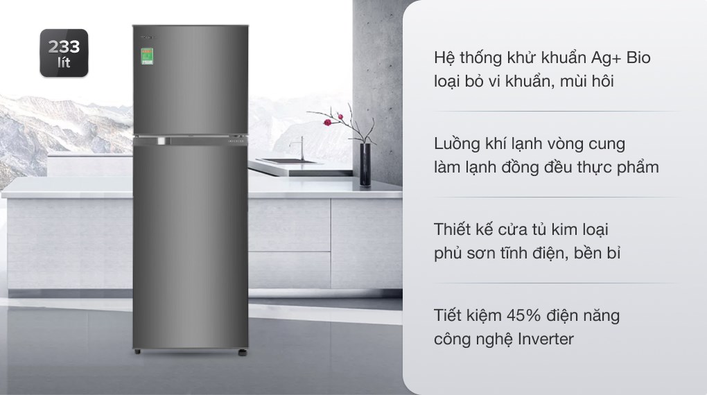 Tủ lạnh Toshiba Inverter 233 lít GR-A28VS(DS1)