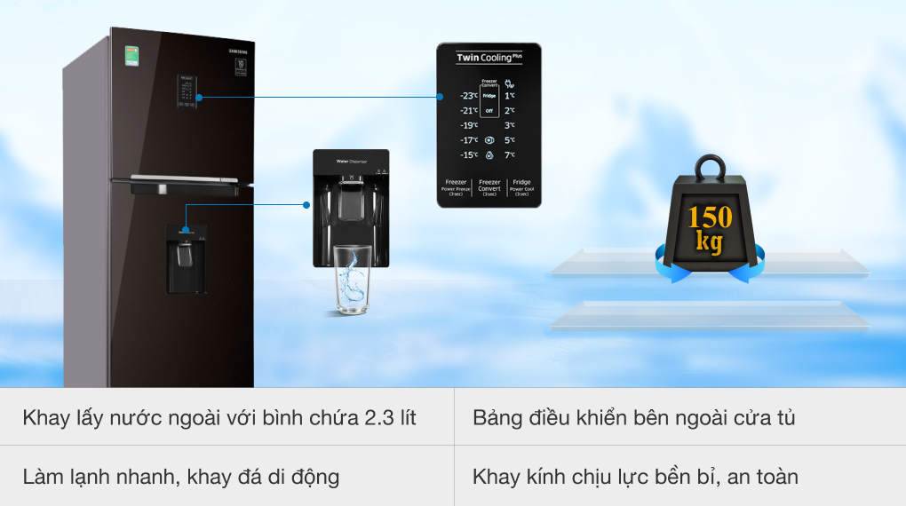 Tủ lạnh Samsung Inverter 319 lít RT32K5932BY/SV - 22