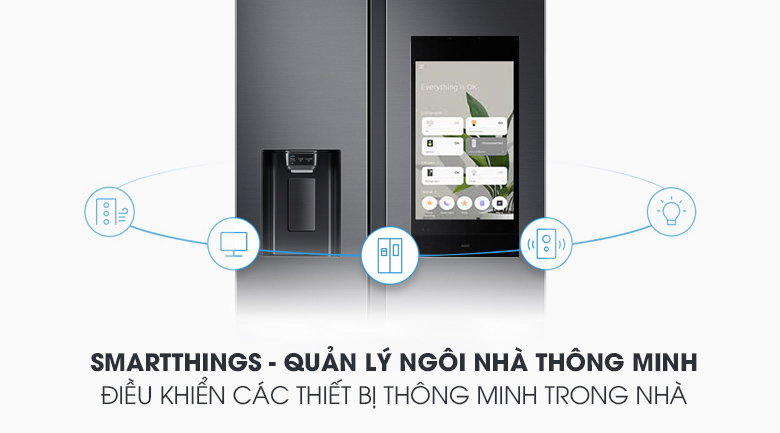 Tủ lạnh Samsung Inverter 616 lít RS64T5F04B4/SV có thể điều khiển tất cả thiết bị thông minh trong nhà