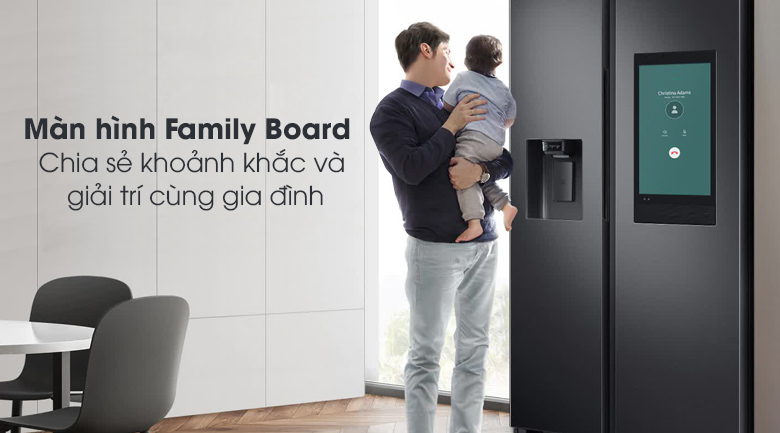 Tủ lạnh Samsung Inverter 616 lít RS64T5F04B4/SV giúp theo dõi từ bên ngoài tủ lạnh