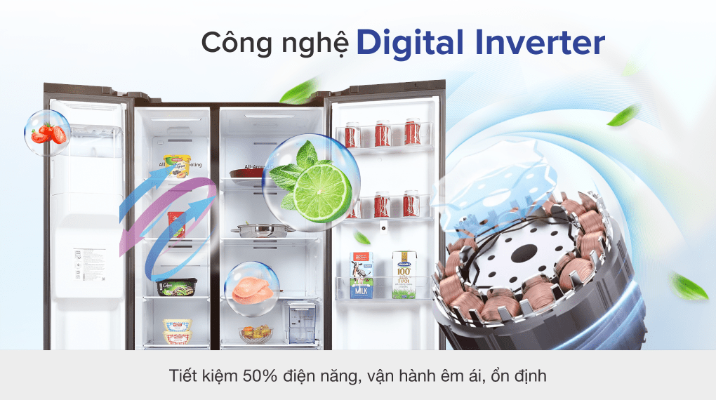 Tủ lạnh Samsung Inverter 616 lít Side By Side Family Hub RS64T5F01B4/SV - 6