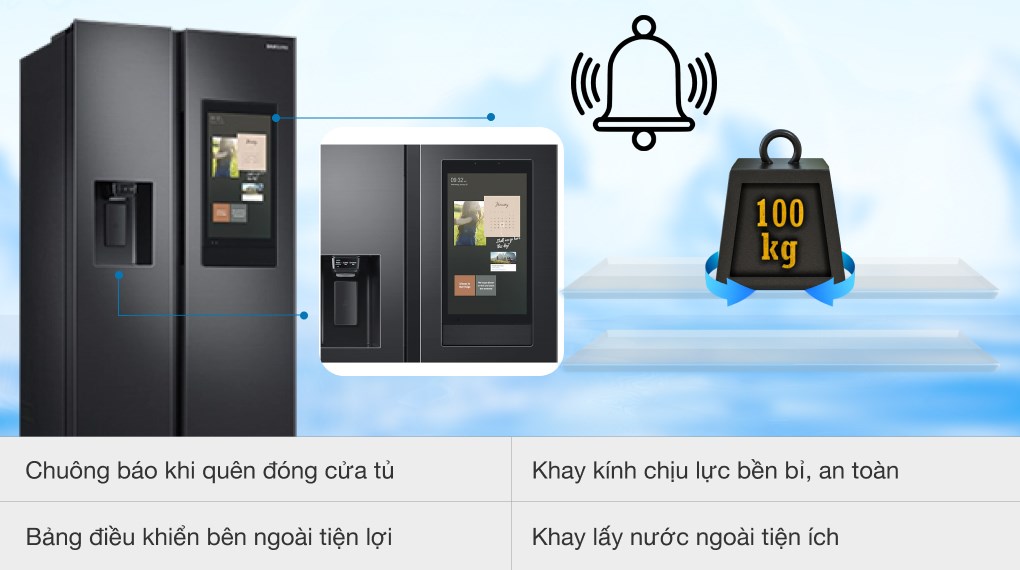 Tủ lạnh Samsung Inverter 616 lít Side By Side Family Hub RS64T5F01B4/SV - 26