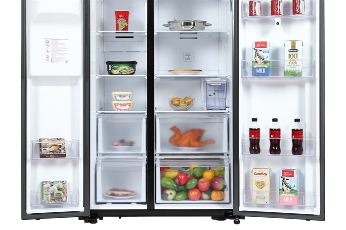 Tủ lạnh Samsung Inverter 616 lít Side By Side Family Hub RS64T5F01B4/SV Màu Đen