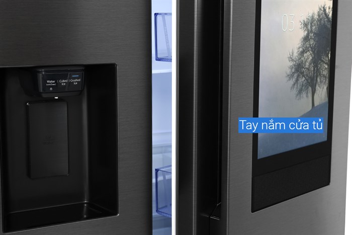 Tủ lạnh Samsung Inverter 616 lít Side By Side Family Hub RS64T5F01B4/SV Màu Đen