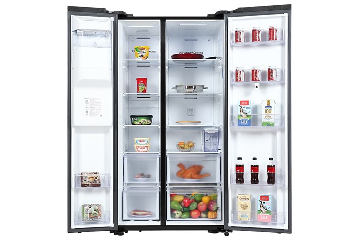 Tủ lạnh Samsung Inverter 616 lít Side By Side Family Hub RS64T5F01B4/SV Màu Đen
