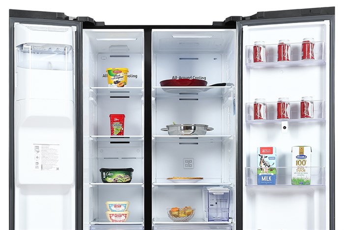 Tủ lạnh Samsung Inverter 616 lít Side By Side Family Hub RS64T5F01B4/SV Màu Đen