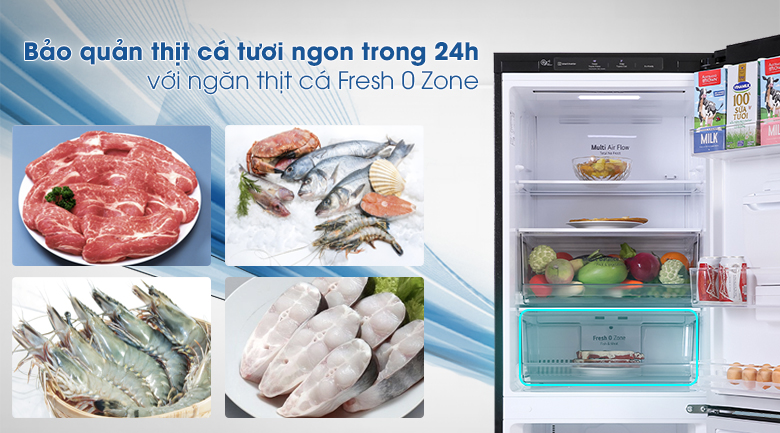 Tủ lạnh LG Inverter 305 lít GR-D305MC - Ngăn thịt cá Fresh 0 Zone