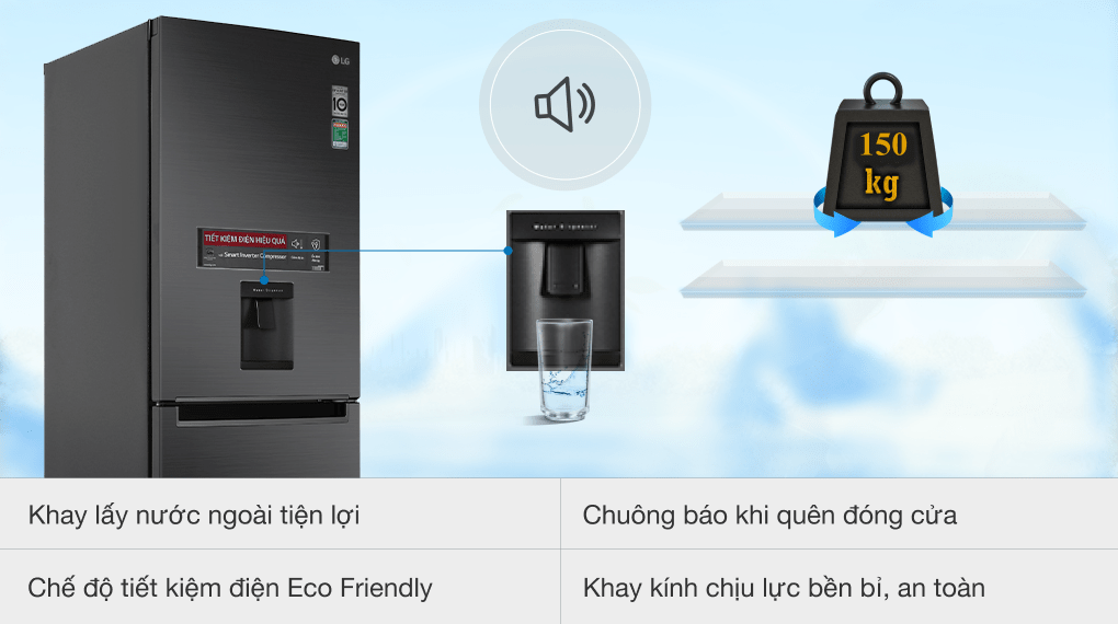 Tủ lạnh LG Inverter 305 lít GR-D305MC