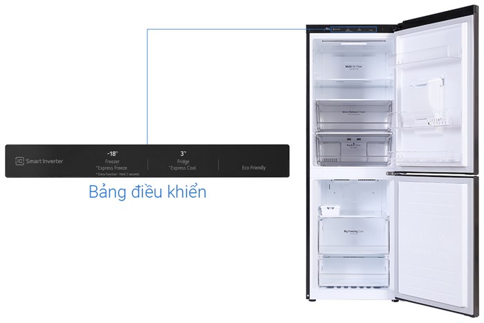 Tủ lạnh LG Inverter 305 lít GR-D305MC Màu Đen