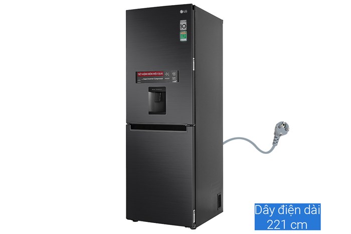 Tủ lạnh LG Inverter 305 lít GR-D305MC Màu Đen