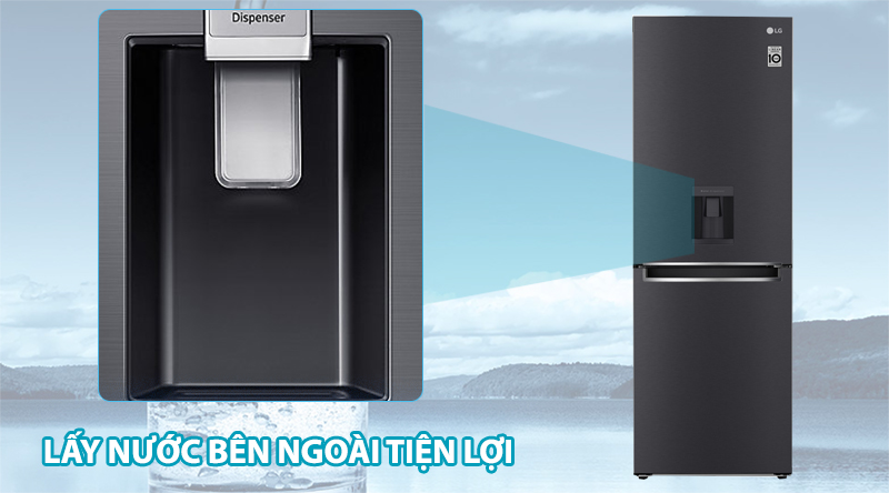 Tủ lạnh LG Inverter 305 lít GR-D305MC - Lấy nước phía ngoài