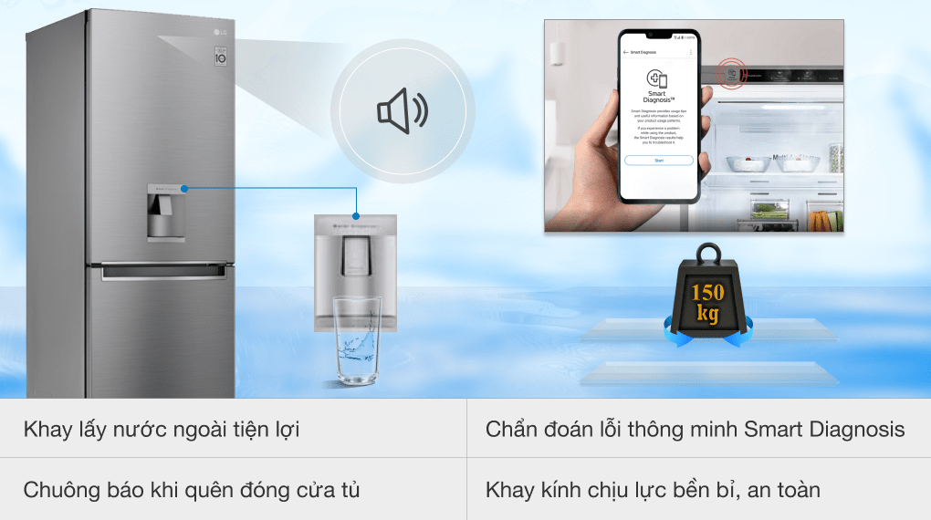 Tủ lạnh LG Inverter 305 lít GR-D305PS