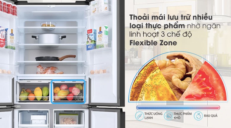 Tủ lạnh Toshiba Inverter 511 lít Multi Door GR-RF610WE-PGV(22)-XK - 29