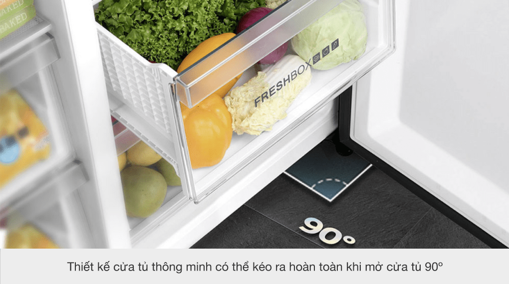 Tủ lạnh Aqua Inverter 541 lít Side By Side AQR-S541XA(BL)