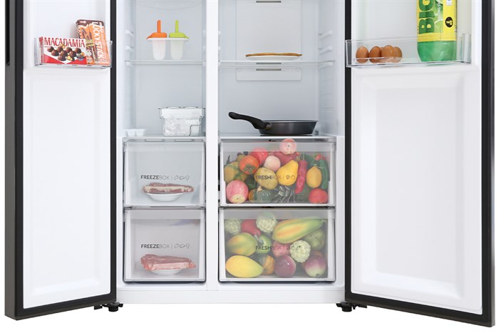 Tủ lạnh Aqua Inverter 541 lít Side By Side AQR-S541XA(BL) Màu Đen