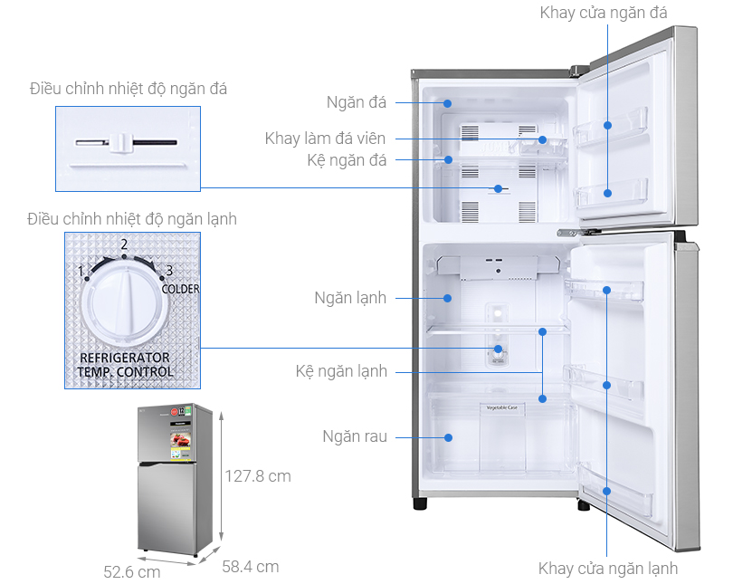 Tủ lạnh Panasonic Inverter 170 lít NR-BA190PPVN giá tốt, có trả góp