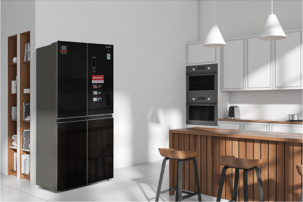 Tủ lạnh Sharp Inverter 401 lít Multi Door SJ-FXP480VG-BK Màu Đen