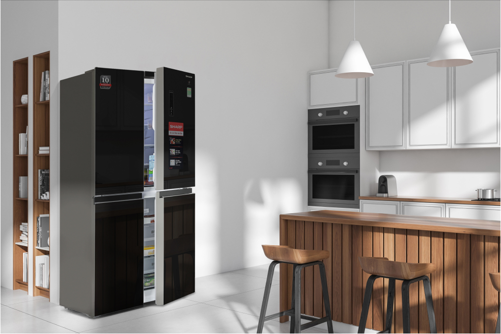 Tủ lạnh Sharp Inverter 401 lít Multi Door SJ-FXP480VG-BK Màu Đen