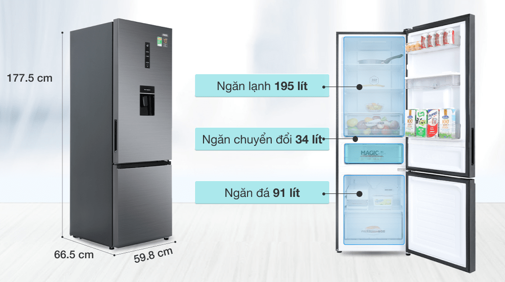 Tủ lạnh Aqua Inverter 320 lít AQR-B399MA(WHB) - 16
