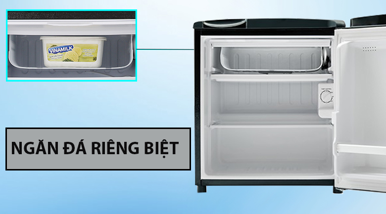 Tủ lạnh Aqua 50 lít AQR-D59FA(BS)-Có khả năng làm đông thực phẩm với ngăn đá riêng biệt