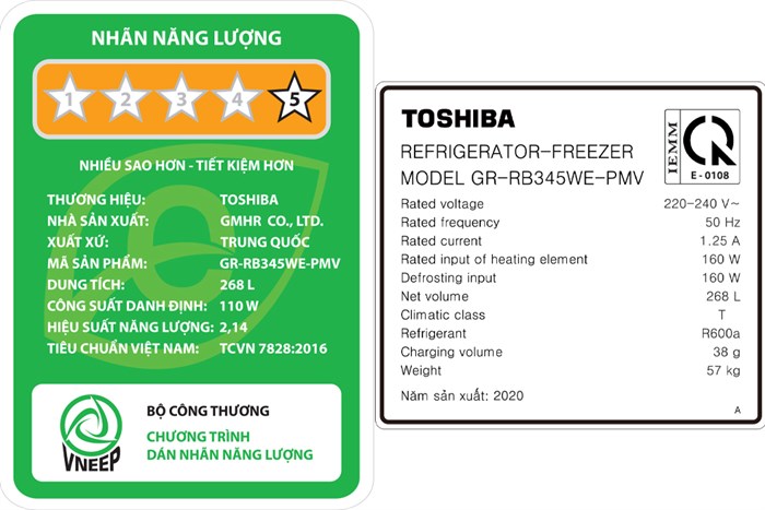 Tủ lạnh Toshiba Inverter 268 lít GR-RB345WE-PMV(30)-BS Màu Đen