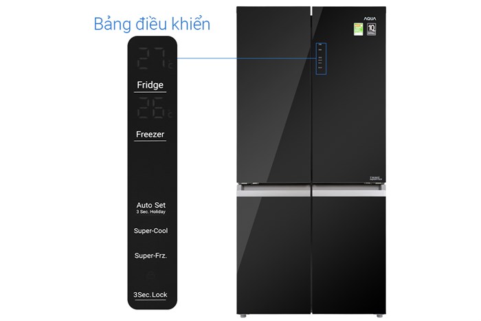 Tủ lạnh Aqua Inverter 549 lít Multi Door AQR-IG636FM(GB) Màu Đen
