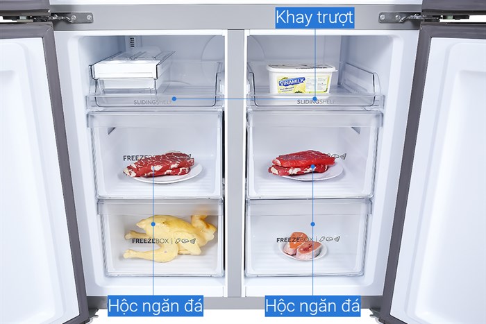 Tủ lạnh Aqua Inverter 549 lít Multi Door AQR-IG636FM(GB) Màu Đen