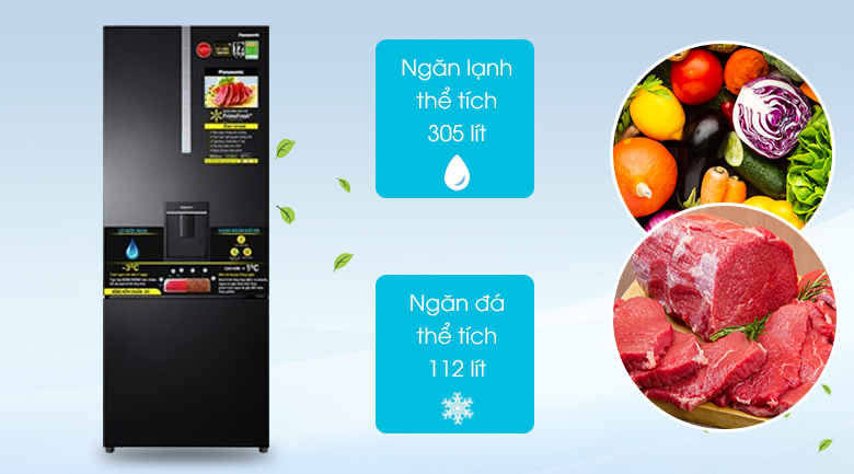 Tủ lạnh Panasonic Inverter 417 lít NR-BX471GPKV - Dung tích Tủ lạnh Panasonic Inverter 417 lít NR-BX471GPKV - Dung tích