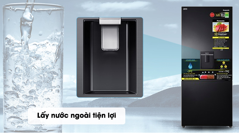 Tủ lạnh Panasonic Inverter 377 lít NR-BX421GPKV - Lấy nước ngoài
