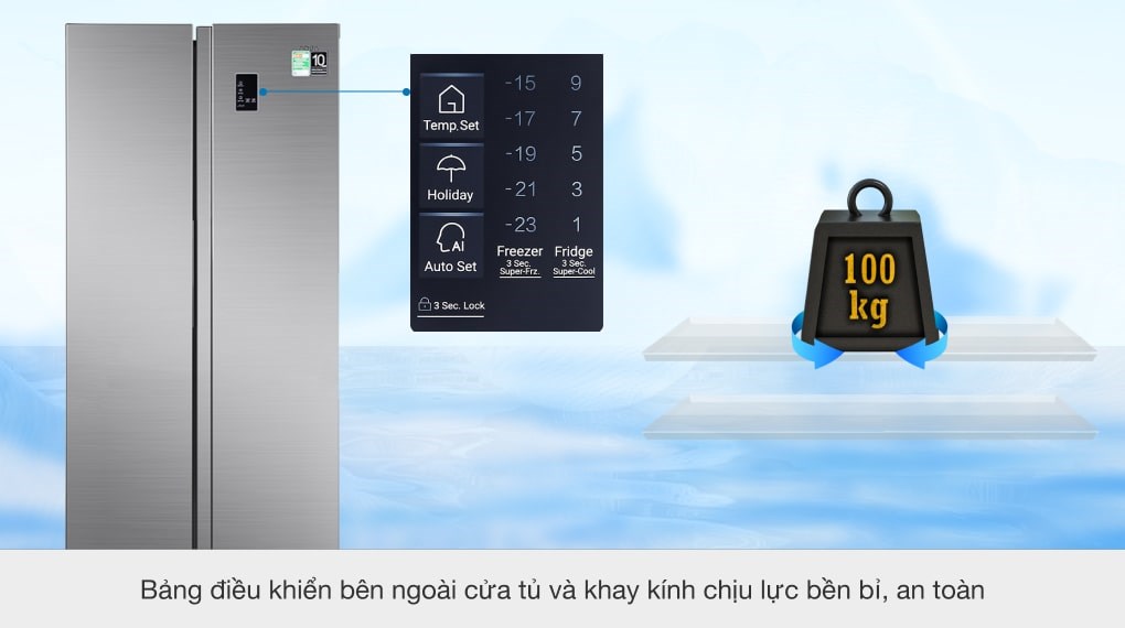 Tủ lạnh Aqua Inverter 480 lít AQR-S480XA(SG)