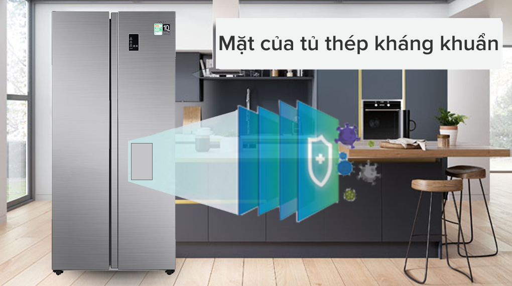 Tủ lạnh Aqua Inverter 480 lít AQR-S480XA(SG)