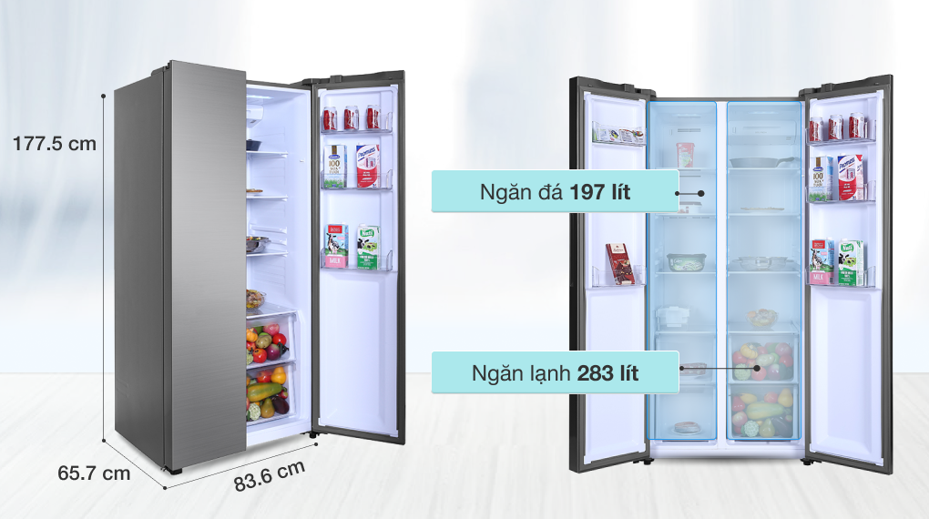 Tủ lạnh Aqua AQR-S480XA(SG)