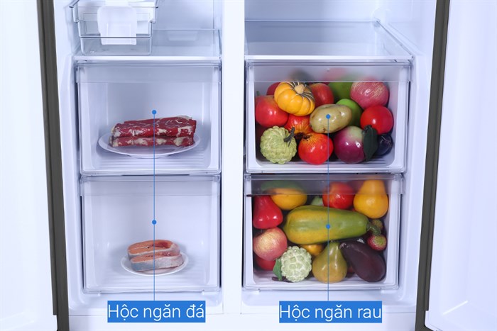 Tủ lạnh Aqua Inverter 480 lít AQR-S480XA(SG) Màu Bạc