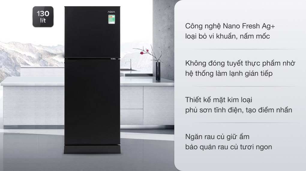 Tủ lạnh Aqua 130 lít AQR-T150FA(BS) - giá tốt, có trả góp