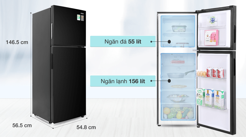 Tủ lạnh Aqua Inverter 211 lít AQR-T238FA(FB) - 13