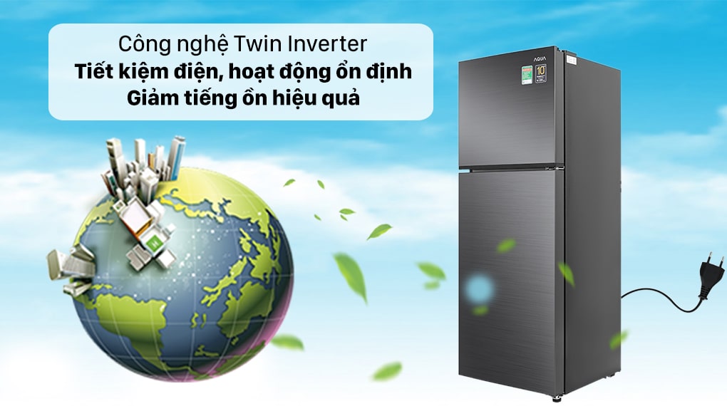 Tủ lạnh Aqua Inverter 212 lít AQR-T239FA(HB) - giá tốt, có trả góp