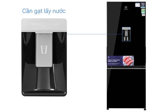 Tủ lạnh Electrolux Inverter 308 lít EBB3442K-H Màu Đen