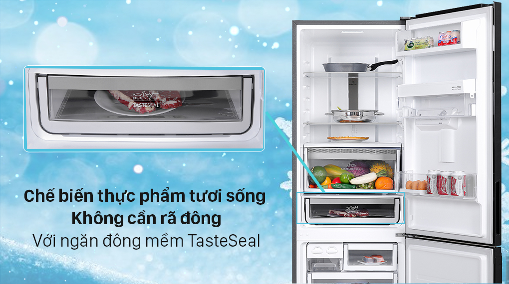 Tủ lạnh Electrolux Inverter 335 lít EBB3742K-H - Bảo quản sản phẩm không cần rã đông
