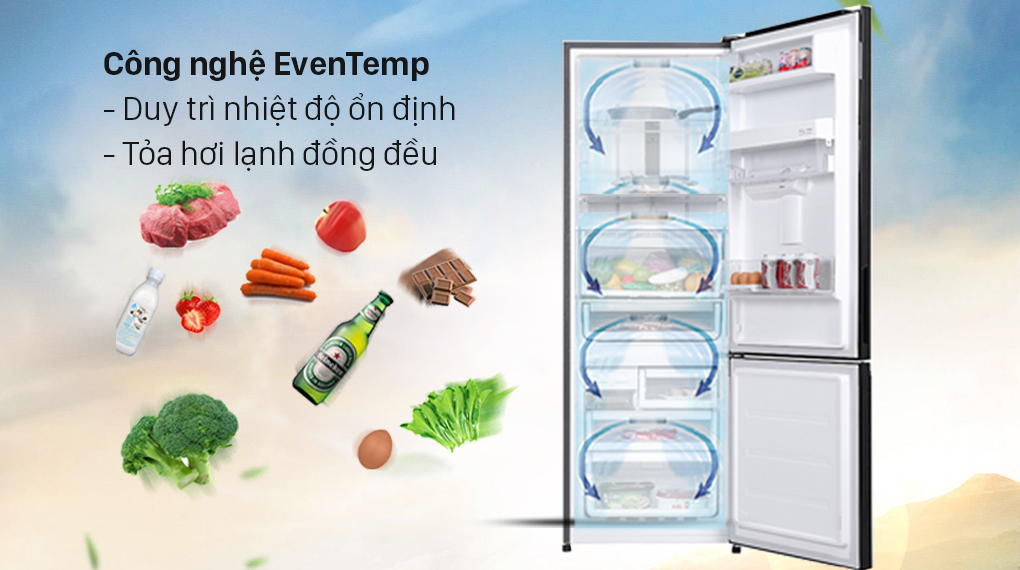 Tủ lạnh Electrolux Inverter 335 lít EBB3742K-H - Làm lạnh đồng đều