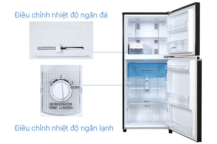 Tủ lạnh Panasonic Inverter 234 lít NR-TV261BPKV Màu Đen