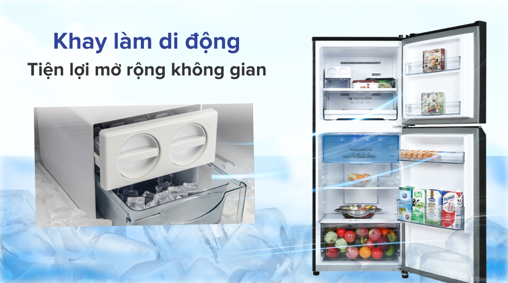Tủ lạnh Panasonic Inverter 268 lít NR-TV301VGMV - Khay đá di động