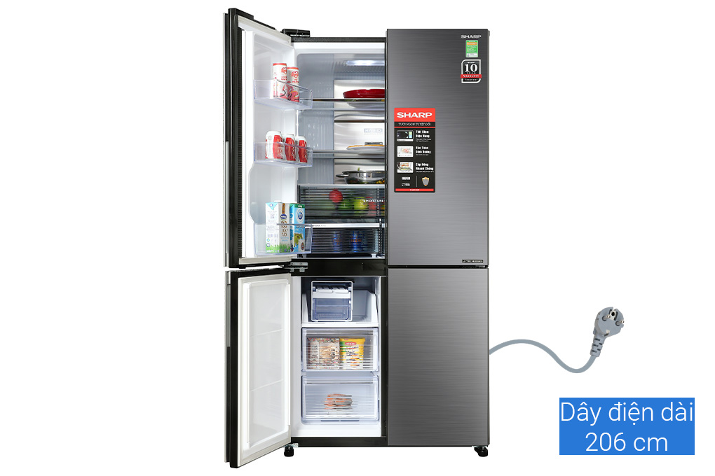 Siêu thị tủ lạnh Sharp Inverter 572 lít SJ-FX640V-SL