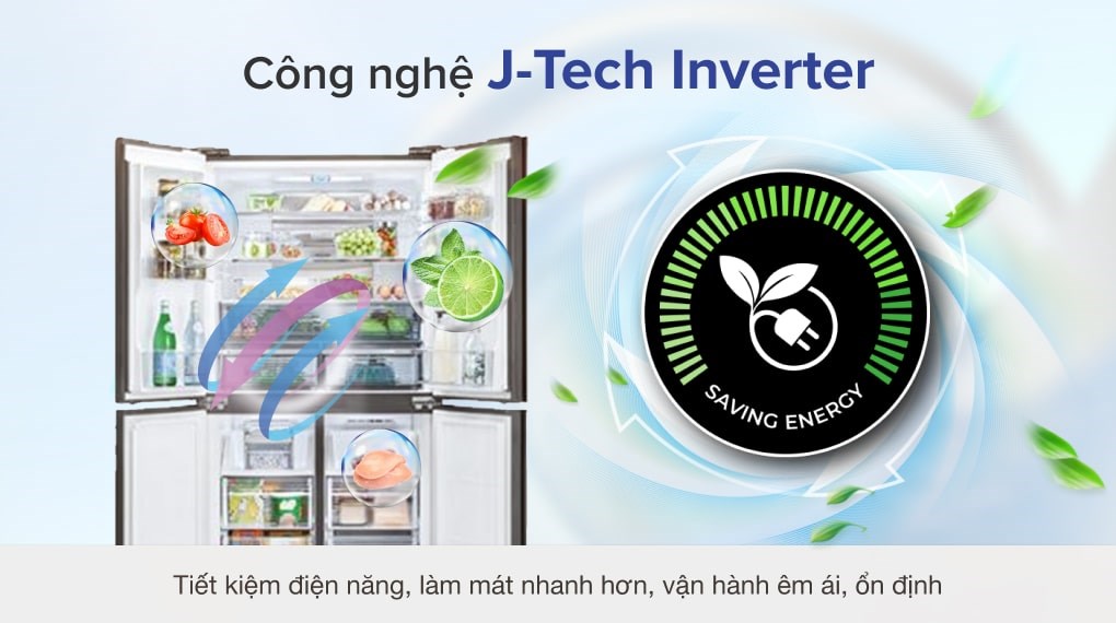 Tủ lạnh Sharp Inverter 572 lít SJ-FXP640VG-BK