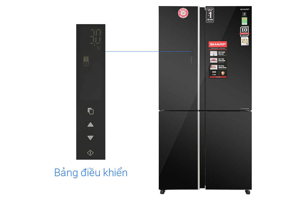 Tủ lạnh Sharp Inverter 572 lít Multi Door SJ-FXP640VG-BK Màu Đen