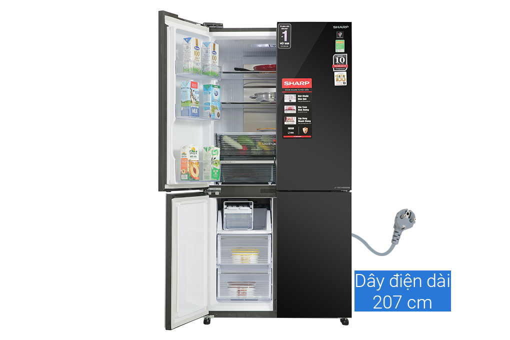 Tủ lạnh Sharp Inverter 572 lít Multi Door SJ-FXP640VG-BK Màu Đen